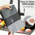 thumbnail image 5 of VCVCOO Placemats Set of 6 - Wipeable Heat Resistant Non-Slip Place Mats for Indoor/Outdoor Dining, Washable PVC Vinyl Woven Table Mats Grey Stripe, 5 of 10