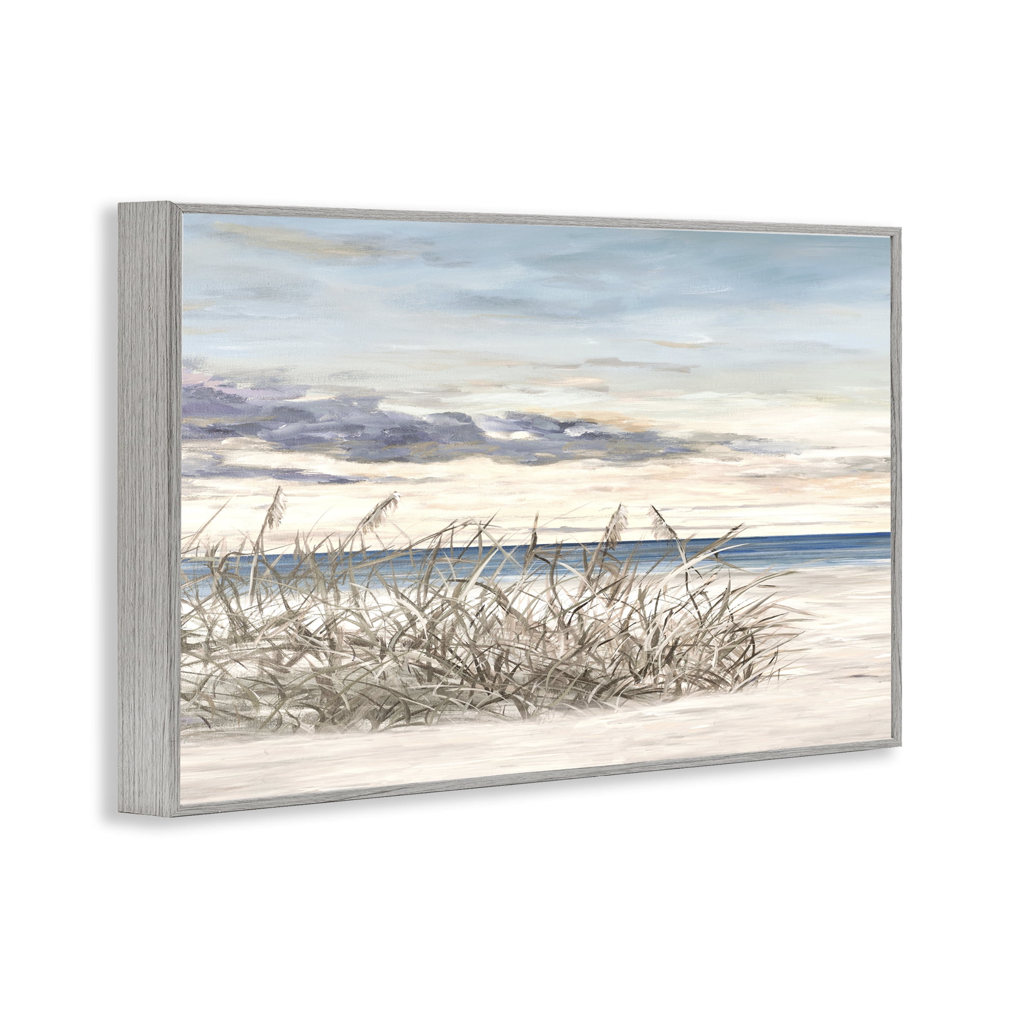 Stupell Industries Windy Beaches Landscape Gray Framed Giclee Art, design by Julie DeRice