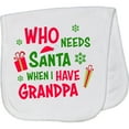 thumbnail image 2 of Inktastic Who Needs Santa when I Have Grandpa Baby Burp Cloth, 2 of 3