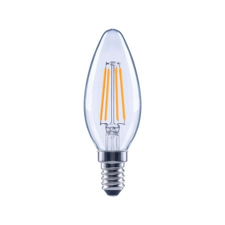 E12 Base Led Lights (12 bulbs per order) 40-Watt Equivalent B11 E12 Base Dimmable Clear Filament Vintage Style LED Light Bulb, Soft White ()