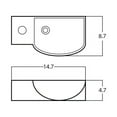 thumbnail image 2 of 14.7-in. W Wall Mount Matt Black Vessel For 1 Hole Left Drilling, 2 of 3