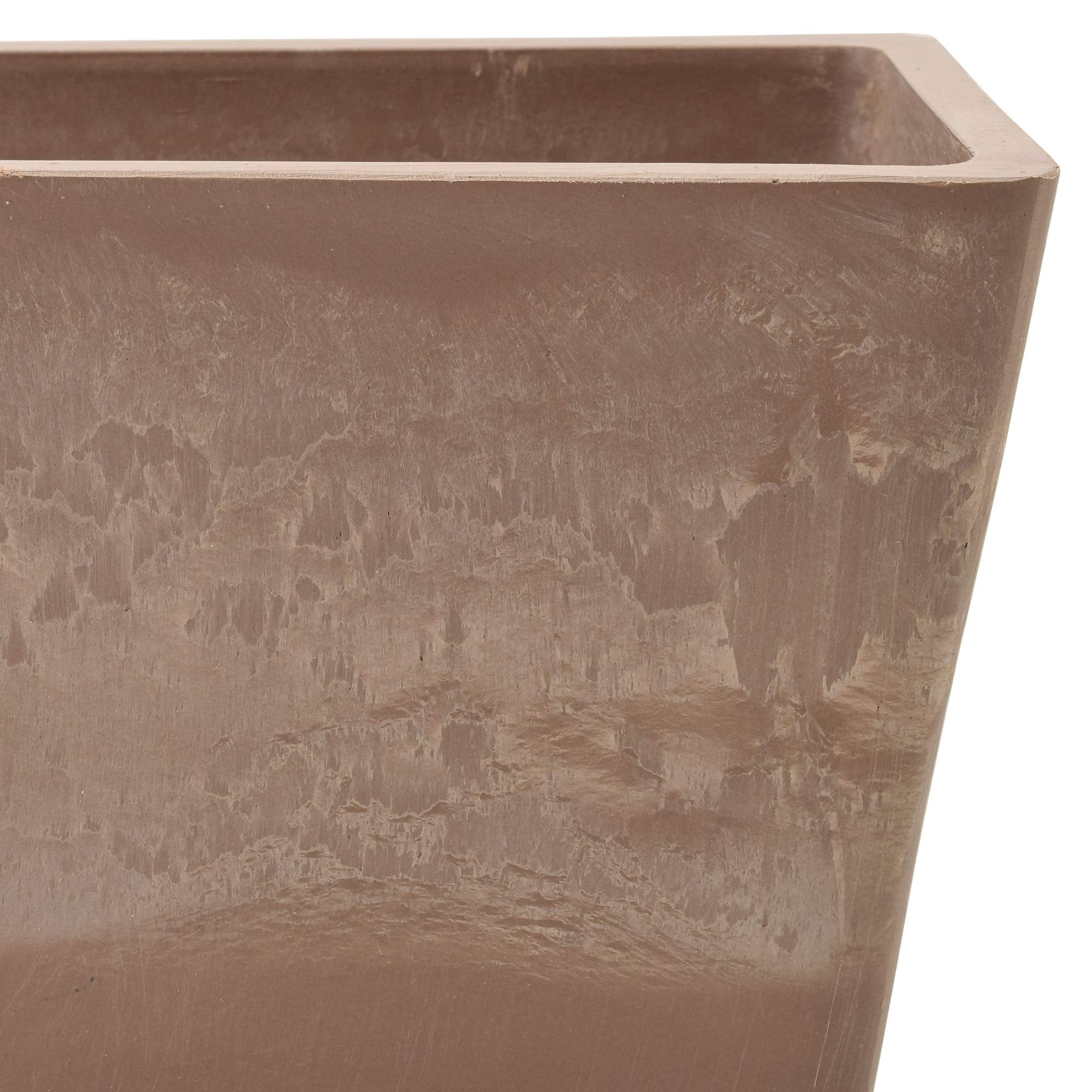 Plastic Stone Wood Composite Simplicity Window Box Planter with Drillable Drainage Hole Cement Color 17.5 x 7 x 6 Inches