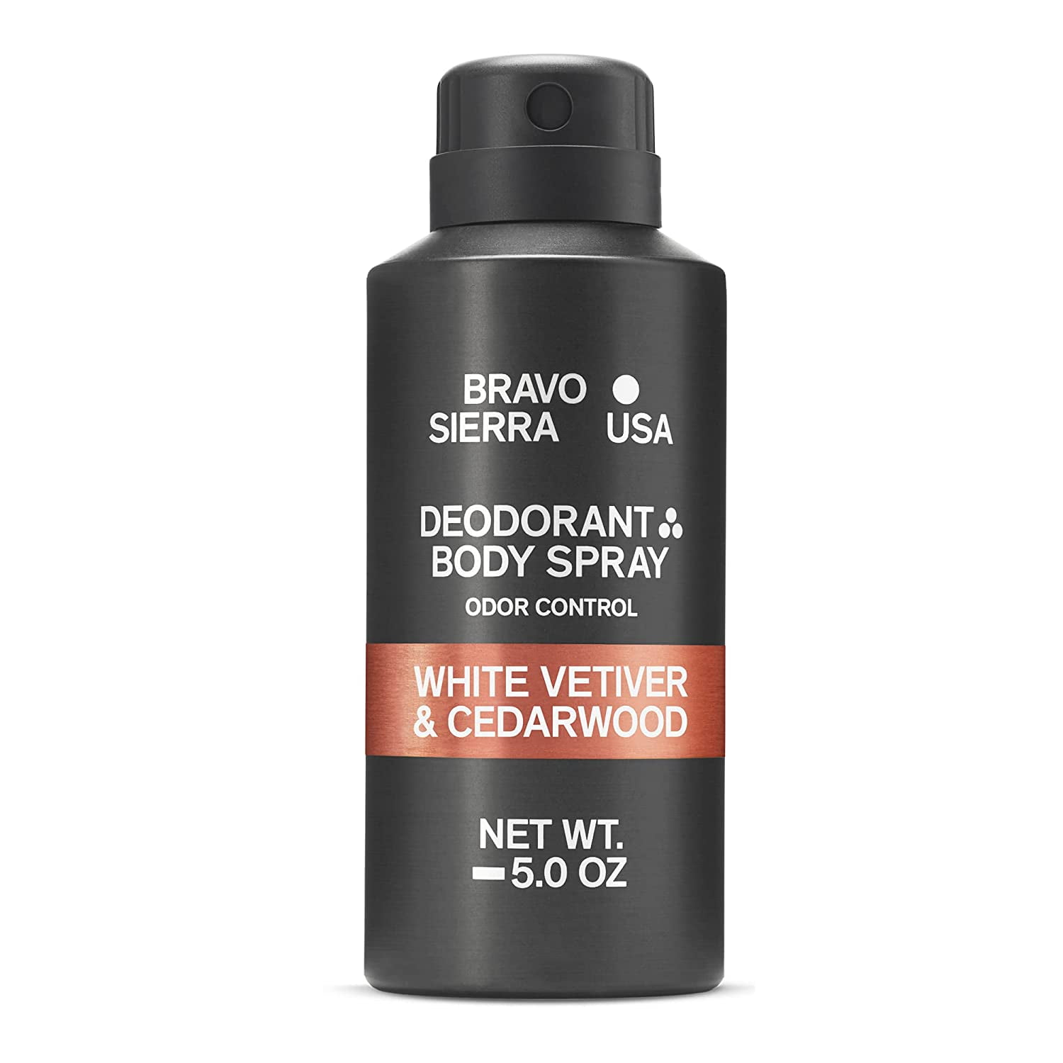 Bravo Sierra Deodorant Body Spray for Men, White Vetiver & Cedarwood, 5 oz