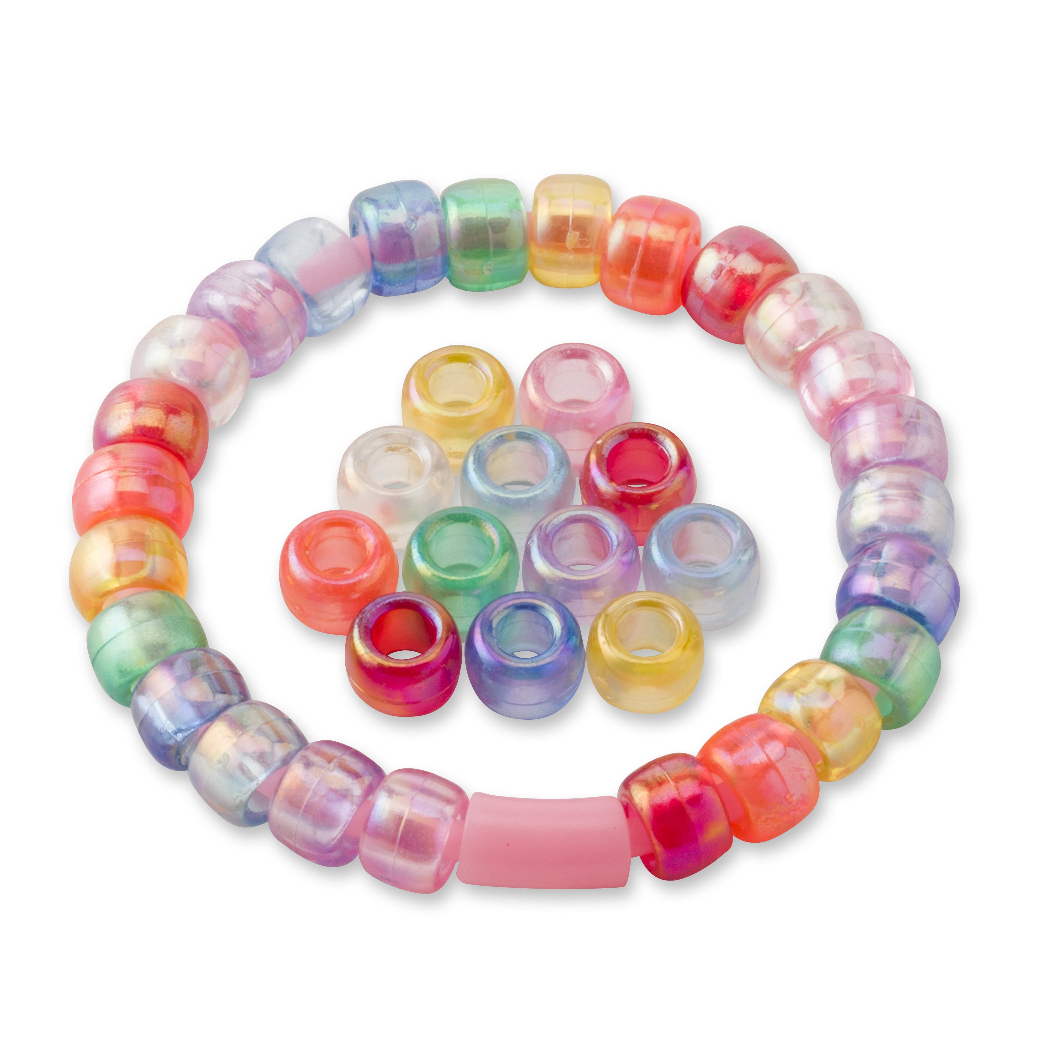 12 Packs: 580 ct. (6,960 total) Multicolor Pony Beads by Creatology - 6mm x 9mm