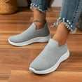 thumbnail image 2 of Rhinestones Womens Slip on Walking Shoes Non Slip Running Workout Sneakers Breathable Gym Work Shoes, 2 of 8