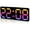 Pink, variant on Threns Digital Alarm Clock Large LED Display Alarm Clock Snooze Bedside Alarm Clock 5 Level Brightness Dimmable Digital Clock,USB Charging