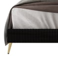 thumbnail image 7 of Home Design Chester Queen Upholstered Platform Bed Frame with Wingback Headboard and Channel Tufting, Black, Easy Assembly, 7 of 7
