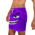 thumbnail image 5 of Mens Big&Tall Novelty Swim Trunks Funny Print Beach Shorts Beachwear,S,Purple, 5 of 5