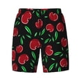 thumbnail image 4 of Lsque Mens Swim Trunks Cherry Pattern - Bathing Suit Compression Liner - Beach Swim Shorts Swimwear - (S-3XL) - Stretch Quick Dry -X-Large, 4 of 9