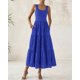 thumbnail image 5 of Vestido BTFBM para mujer con ojales de verano, midi, sin mangas, azul brillante, 5 of 9