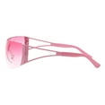 thumbnail image 4 of Women's Rimless Shield Sunglasses Rhinestone Star Design UV400 Pink, Pink, 4 of 4