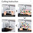 thumbnail image 5 of Yayeee Faucet Mat for Kitchen Sink 14.7" Diatomite Long Splash Guard Pad, Green Geometric, 2 Pack, 5 of 7
