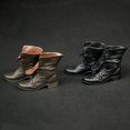 thumbnail image 2 of 2 Pares De Botas De Escala 1/6 Zapatos Negros Marrones Decoración De Prendas De Goma Para 12 '' Action Man Zulema Botas de figura de acción de 12 pulgadas, 2 of 8