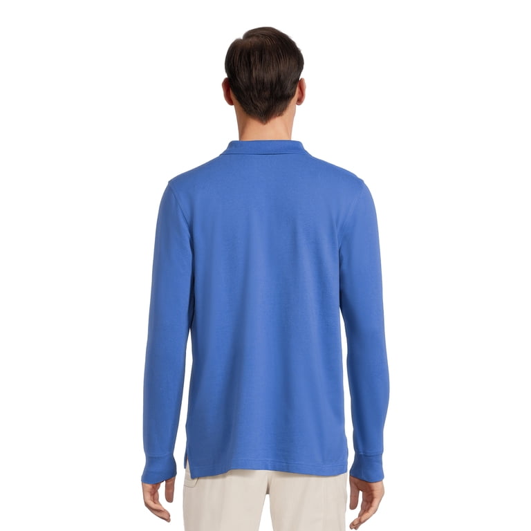 George Men's Long Sleeve Pique Polo Shirt photo 5