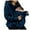 Blue, variant on Women Fleece Zip up Hoodie 2 in 1 Baby Wearing Jacket Maternity Winter Coat Thicken Kangaroo Sweatshirt Baby Wearing Outerwear (Pink, XXL)