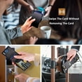 thumbnail image 5 of Wallet for Men - with Money Clip Slim Leather Slots Credit Card Holder RFID Blocking Bifold Minimalist Wallet (Carbon Black and Blue), 5 of 12