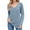 Light blue, variant on Yigetop Long Sleeve Casual Tops for Women, Womens T Shirts V Neck Short/Long Sleeve Casual Tops Soft Solid Basic Tee Fall Clothes Black L