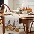 thumbnail image 3 of Thanksgiving Gnome Pumpkin Table Runner, Autumn Thanksgiving Kitchen Dining Table Decoration for Home Party Decor 13x72 Inches, 3 of 9