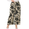 thumbnail image 2 of DARING DIVA Women's Plus Palazzo High Waist Wide Leg Pant with Pockets 4X Khaki, 2 of 6