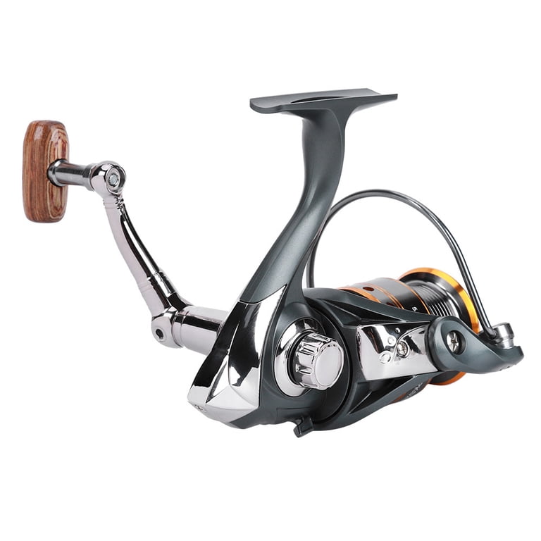 11 bearing fishing reel Lew's Mach Crush Spinning and a reversible aluminum handle with Lews contoured Pro Power Knob for added grip and comfort Full Metal Fishing Spinning Reel