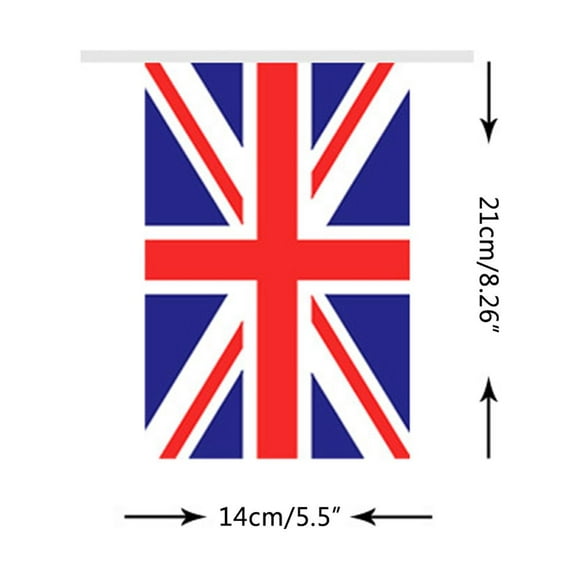Anniversaire Bunting Drapeau d'Angleterre, Union Triangulaire Bunting 25pcs British Flags Triangulaire Bunting Performance Driven