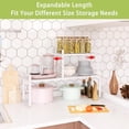 thumbnail image 4 of Expandable Stackable Cabinet Shelf Organizer Rack, Adjustable Height Pantry Spice Storage Shelves (White, 2 Pack), 4 of 6