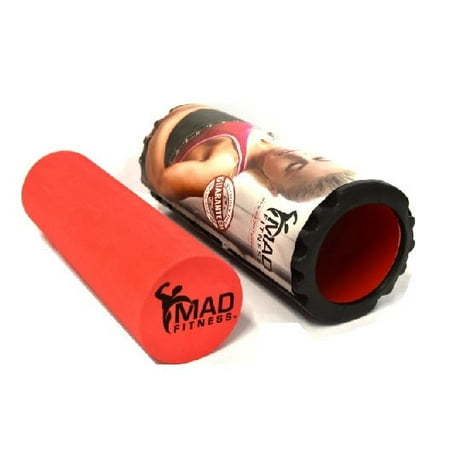 Mad Fitness Foam Roller 2 in 1 Trigger Point  Relief Free Carry Case -
