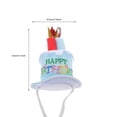 thumbnail image 2 of EeaseMX Sombrero de peluche de dibujos animados con forma de pastel de feliz cumpleaños, unisex, para fiestas de cumpleaños, accesorios para disfraces, 2 of 8