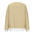 thumbnail image 4 of MeetoTime Sweatshirts à Col Rond pour Femmes Automne Manches Longues Pull-Over Surdimensionné avec Poches, 4 of 5