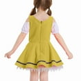 thumbnail image 4 of YOUYEDIAN Oktoberfest Outfit for Teen Girls Kids Short Sleece Bavarian Dirndl Dresses Traditional Halloween Festival Outfit Green 3-5 Years, 4 of 6