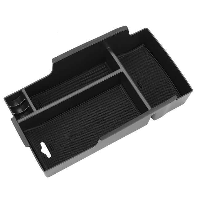 Center Console Organizer, 28x16.5x7cm Armrest Storage Box Black High Strength Clean For Car