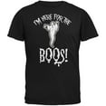 thumbnail image 1 of Halloween I'm Here For The Boos Black Adult T-Shirt, 1 of 1