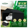 thumbnail image 2 of Canopy Sidewalls Only for Carport, Car Garage Tent & Shed, Domain, 10 x 20 Ft, Black, 2 of 8
