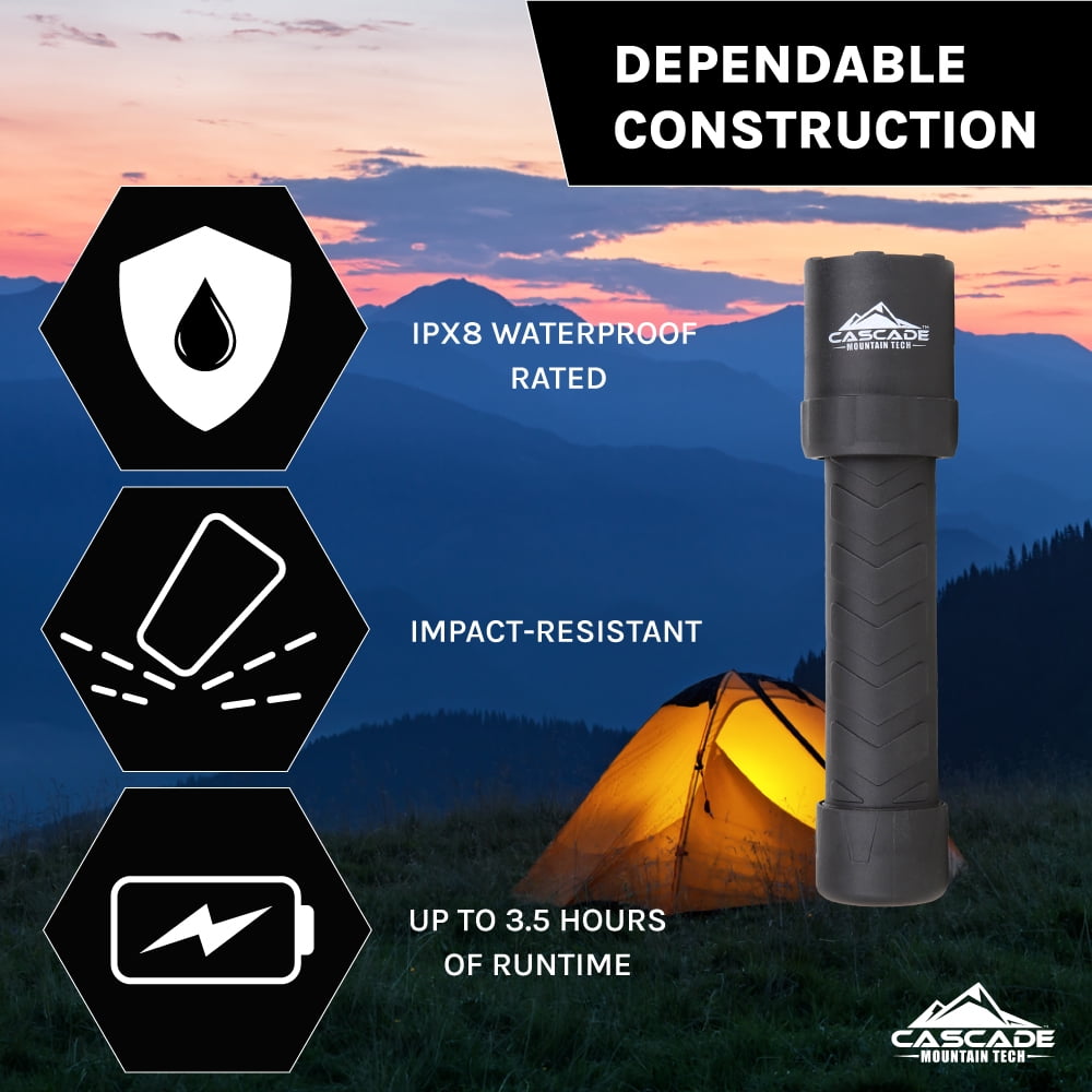 Cascade Mountain Tech LED 1000 Lumens Flashlight – Green