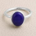 thumbnail image 2 of Earth Gems Jewelry Lapis Lazuli Ring Sterling Silver Ring Statement Rings Lapis Gemstone Ring for Women, 2 of 6