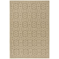 SAFAVIEH Beach House Rosario Geometric Indoor/Outdoor Area Rug, Cream/Beige, 5'3" x 7'6"