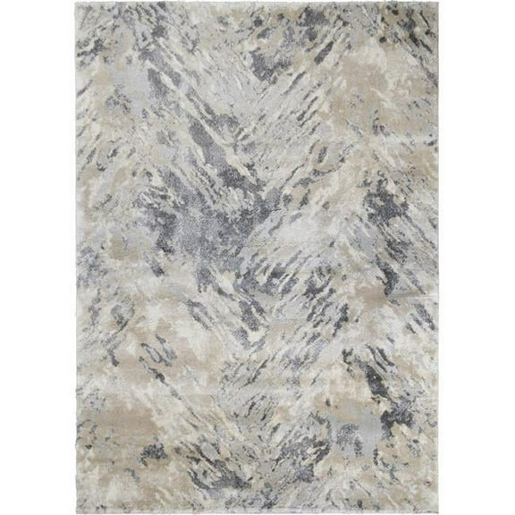 Mayberry Rug PC6171 5X8 5 ft. 3 in. x 7 ft. 3 in. Pacific Haze Area Rug, Gray