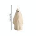 thumbnail image 2 of Halloween Ghost Flameless Taper Candles Battery Operated LED Halloween Dinner Decoration White 5&7 Inch 2PC, 2 of 9