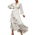 thumbnail image 2 of Njagoc3 Womens Off - Shoulder Bell Sleeve Mermaid Dress, Formal Wedding & Prom Outfit, 2 of 6