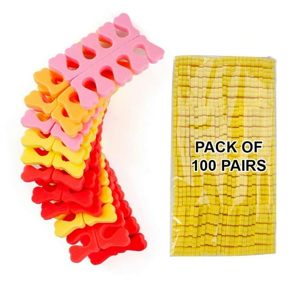 Karlash Pedicure Toe Separators Soft Foam lightweight and compact 100 Pairs/Pack