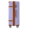 thumbnail image 6 of 3 Piece Modern Hardshell Luggage, Lightweight Expandable Luggage Set of 3 with 8 Double Spinner Wheels, TSA Lock, 20"/24"/"28"Suitcase Set for Travel and Storage, Purple, 6 of 9