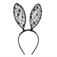 thumbnail image 3 of Hair Accessories Black Bunny Hair Hoop Perfect for Cosplay and Christmas with Adorable Rabbit Ear Shape Design 1Pcs, 3 of 5