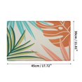 thumbnail image 2 of Unique Bargains 4 Pcs Rectangular Leaf Plant Print Placemat 17.72"x11.81" Beige Colorful, 2 of 5