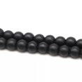 thumbnail image 2 of K-KED Natural Black Onyx Gemstone Round Beads Matte 15.5'' 6mm 8mm 10mm 12mm-8 mm, 2 of 6