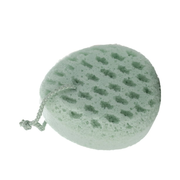 Yuarrent Esponjas de baño exfoliante piel muerta suavidad masaje corporal depurador malla trasera transpirable limpieza SPA baño para Suministros de limpieza para el hogar Verde Gris Yuarrent HA060937-06B