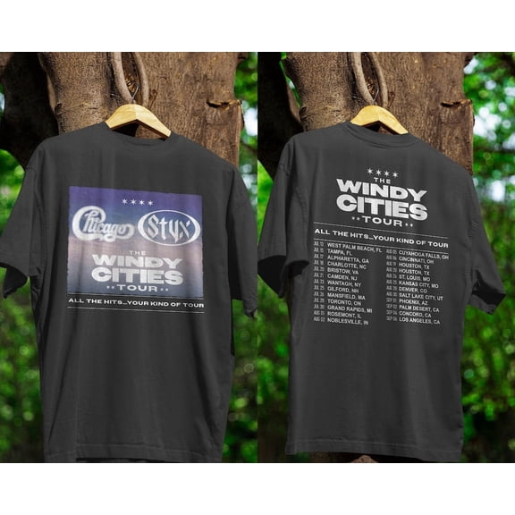 Chicago Styx The Windy Cities Tour 2026 Shirt, Chicago & Styx Tour Tee, Classic Rock Band T-Shirt