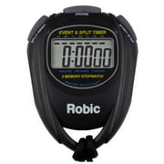 Robic SC-539 Water Resistant Event and Split Time 2 Memory Stopwatch, Black
