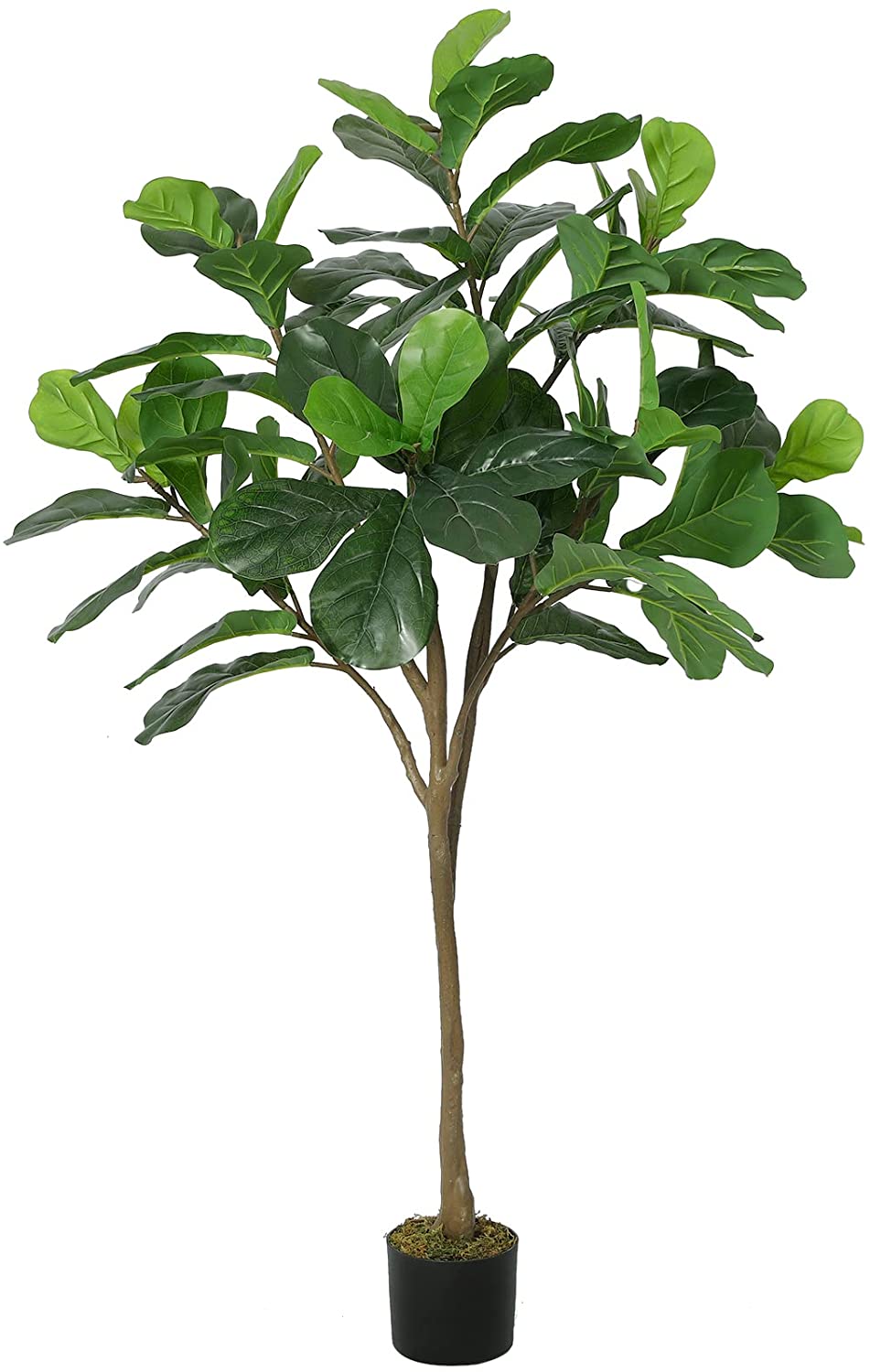 Artificial Plant Fiddle Leaf Fig Tree, 5ft 64 Leaves Natural Faux Tree