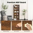 thumbnail image 5 of ZUNMOS 6 Shelf Bookcase, 63 Inch Tall Open Industrial Standing Bookshelf Large Storage for Home Office, Living Room, Bed Room, Rust, 5 of 7