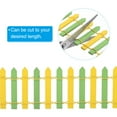 thumbnail image 4 of Uxcell 35" L x 2" H Wood Miniature Mini Fairy Garden Picket Fence, Green Yellow, 4 of 5